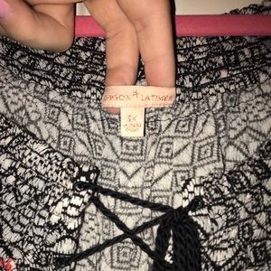 Gibson Latimer Tops - Short sleeve lace up front top Gibson Latimer Tops - Short sleeve lace up front top